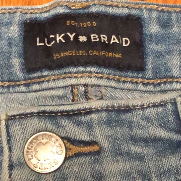 Lucky brand distressed cut off denim jean shorts size 6/28 - Picture 3 of 8